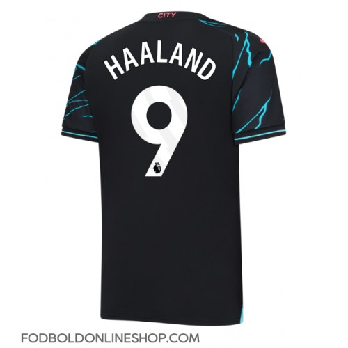 Manchester City Erling Haaland #9 Tredjetrøje 2023-24 Kortærmet